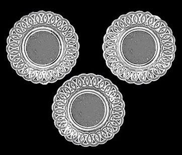 (image for) Lace Edged Plates Crystal Clear 3pc