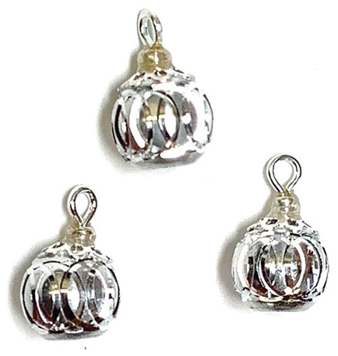 (image for) Silver Rings Ball Tree Ornaments 3pc Set