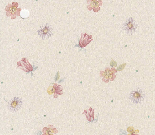 (image for) Tiny Pink Flowers On Creme Wallpaper PP 3pc