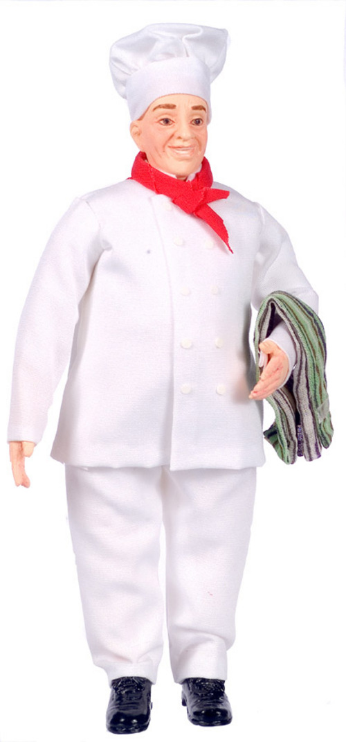 miniature doll chef hat