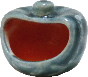 (image for) Ceramic Black & Orange Pumpkin Bowl