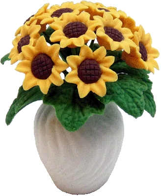 (image for) Sunflower Bouquet in Unfinished Ceramic Vase