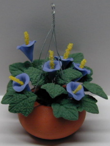 (image for) Blue Lilies Hanging Plant