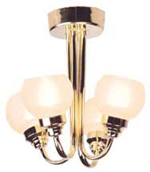 (image for) 4-Arm Frosted Globe Chandelier