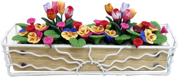 (image for) Frosted Tulips & Pansies in Sunrise Iron