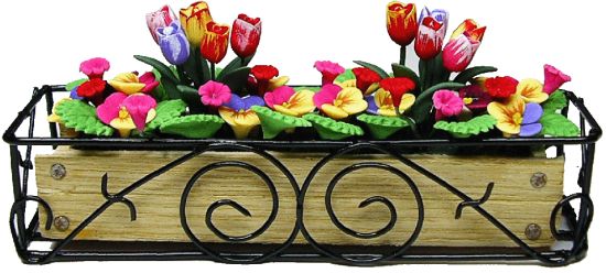 (image for) Frosted Tulips in Scroll Iron Planter